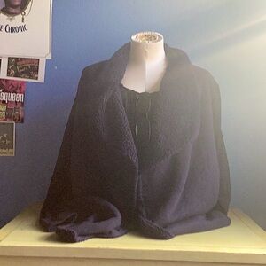 Gap Body dark purple fuzzy jacket